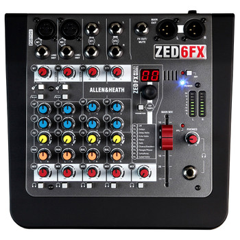 ALLEN & HEATH ZED6FX 2 Mic/Line mixer top view