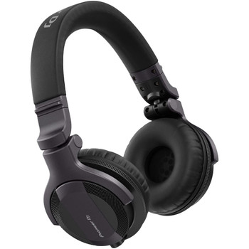 pioneer-hdj-cue-headphones-wired-black-silver-angled