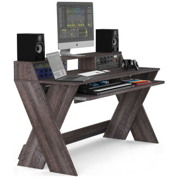 Glorious Sound Desk Compact Walnut Complete DJ Studio Desk | EMI Audio