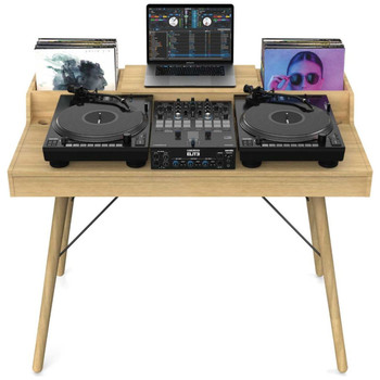 Glorious Modular Mix Station White DJ Table with Extra Record Storage