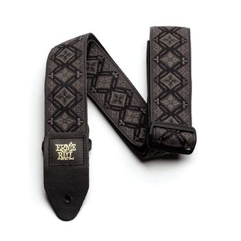 ernie-ball-regal-black-jacquard-guitar-strap-top-view