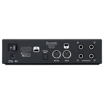 FOCUSRITE Clarett 2Pre 10 In / 4 Out USB Audio Recording Interface Back