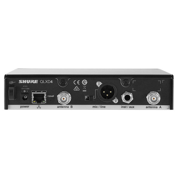 SHURE QLXD24/B58 Beta 58¬Æ Vocal System back view EMI Audio