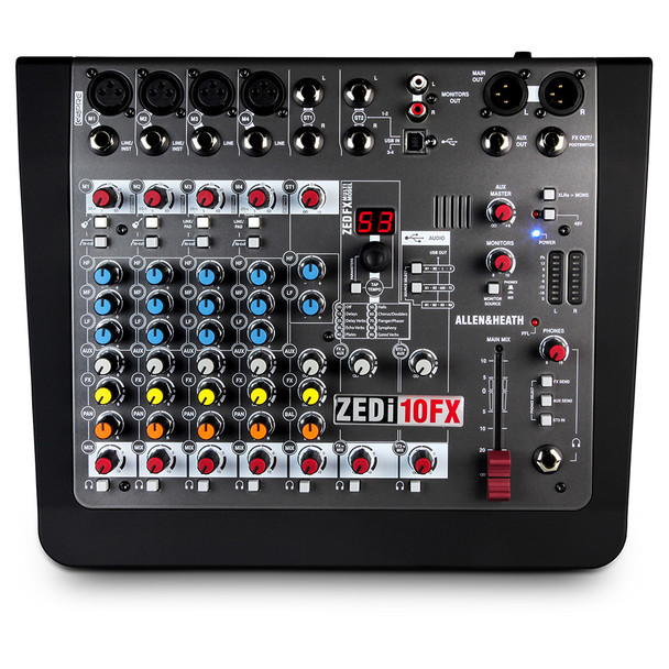 ALLEN & HEATH ZEDI10FX 4 Mic/Line 2 with Active DI, 2 Stereo Inputs top view