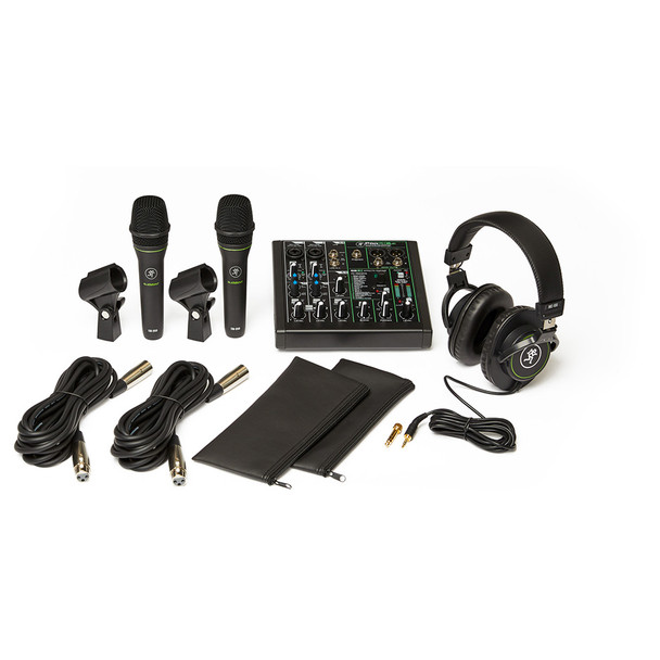 MACKIE Performer Bundle - ProFX6v3 Effects Mixer with USB, Two EM-89D Dynamic Mics and MC-100 Headphones