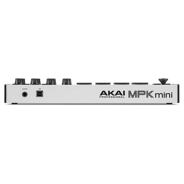 AKAI MPK Mini Mk3 WHITE SE back view