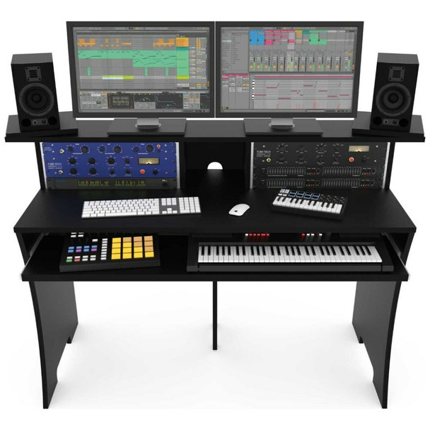 Glorious-Workbench-Black-Pro-DJ-Studio-Desk-Front-EMI-Audio