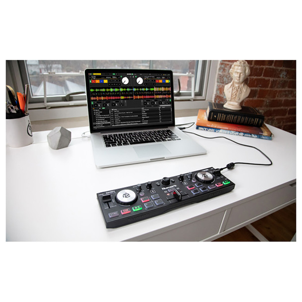 DJ2GO2Touch Hooked into laptop with DJ software