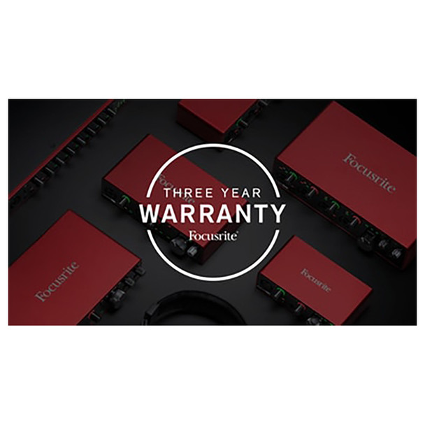 OUR TECHNOLOGY IS SOUND
Incredibly reliable, Focusrite hardware won‚Äôt let you down. If, however, you come across a problem you can rely on our global support team and your three-year warranty to get it sorted. Sound.