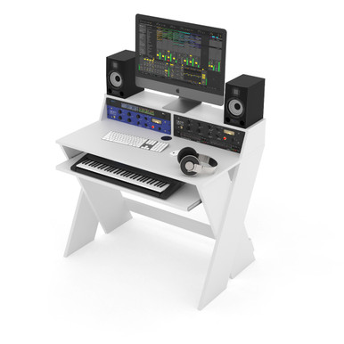 Glorious Sound Desk Compact White Complete DJ Studio Desk