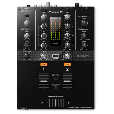 PIONEER DJ DJM-250MK2 2-Channel DJ Mixer with Magvel crossfader