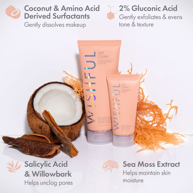 Get Clean 2% PHA & Sea Moss Gentle Foaming Cleanser Mini