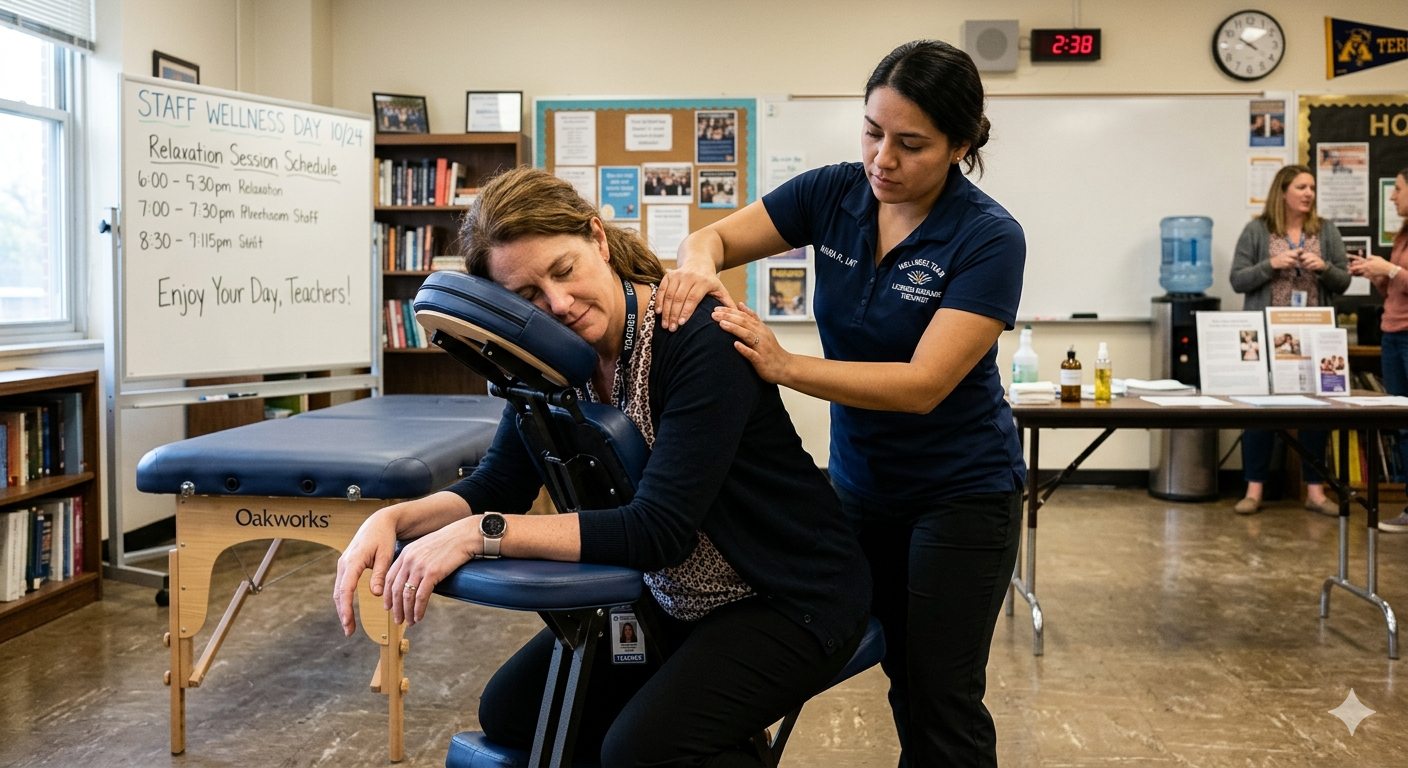 Chair Massage at Danbury High School