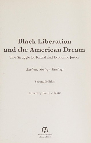 Black Liberation and the American Dream