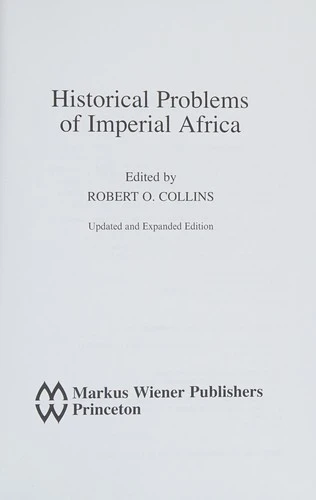 Historical Problems of Imperial Africa