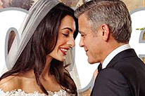 Wedding day bliss between Amal and George Clooney