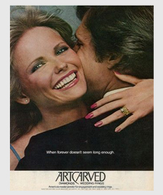 artcarved jewelry advertisement - 1970