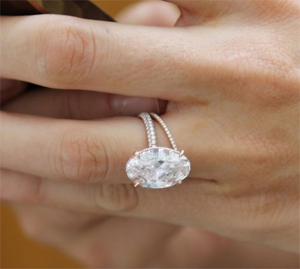 Blake's beautiful pink diamond engagement ring