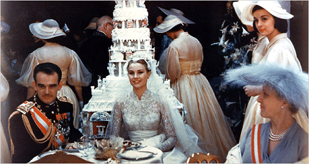 The Prince & Princess of Monaco at their 1956 wedding.