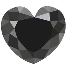 Heart shape black diamond