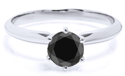 Gorgeous Black Diamond Solitaire