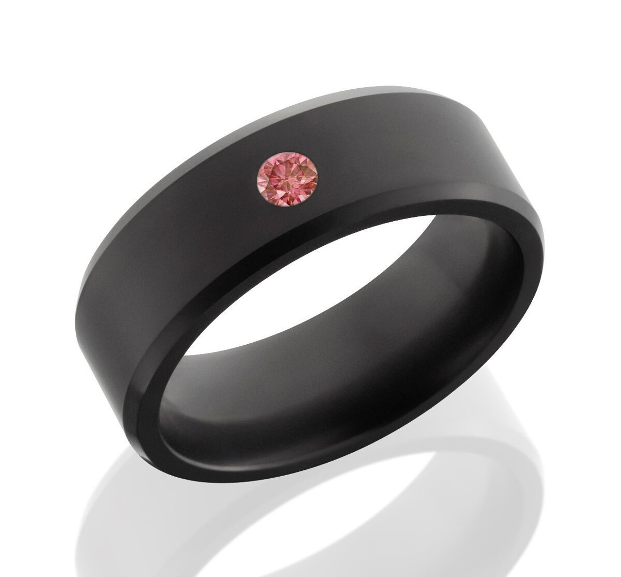 Elysium Solid Diamond & Pink Diamond Men's Ring