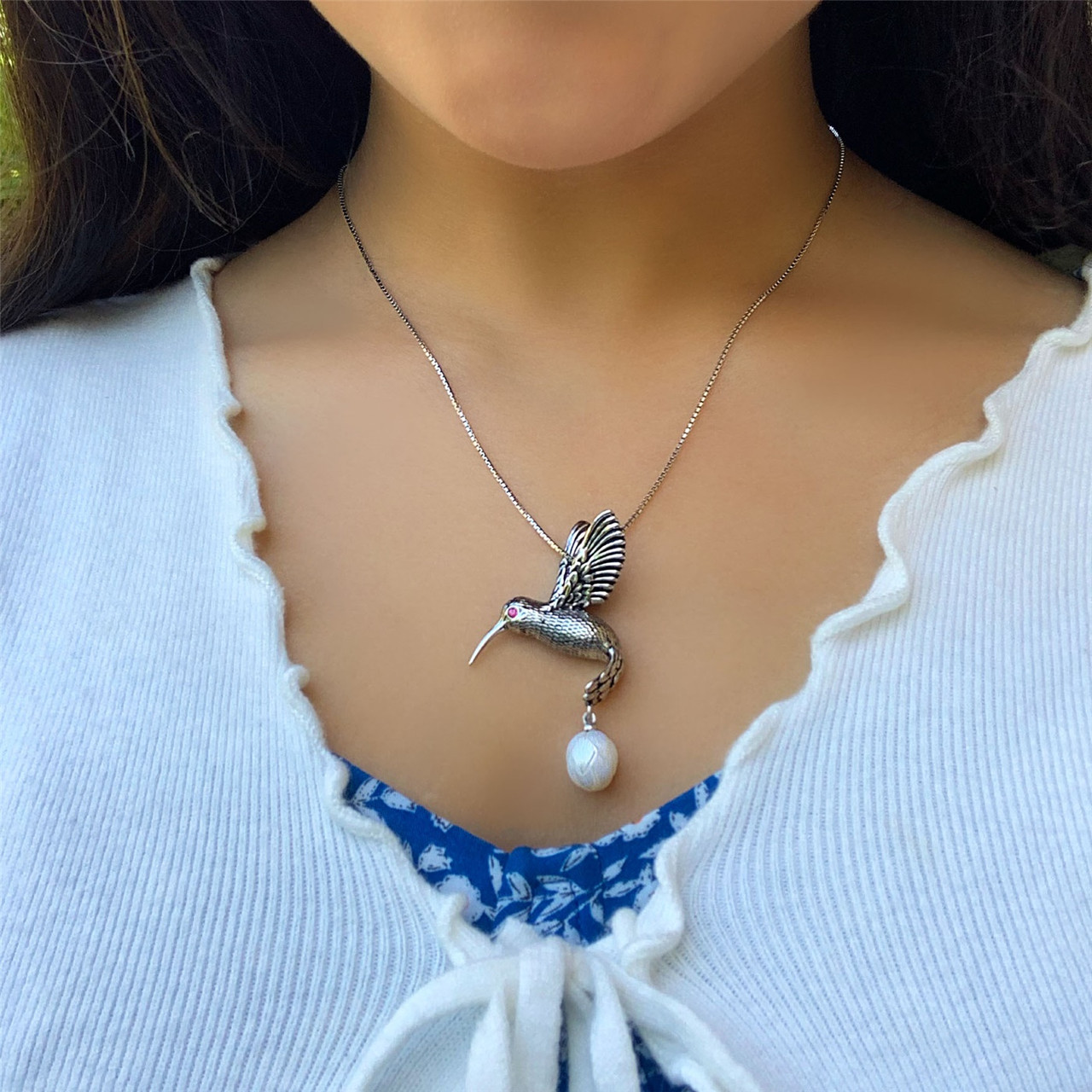 Beautiful Baby Bird Necklace - 17” Sterling Silver Necklace by Swoon! -  Bellaboo