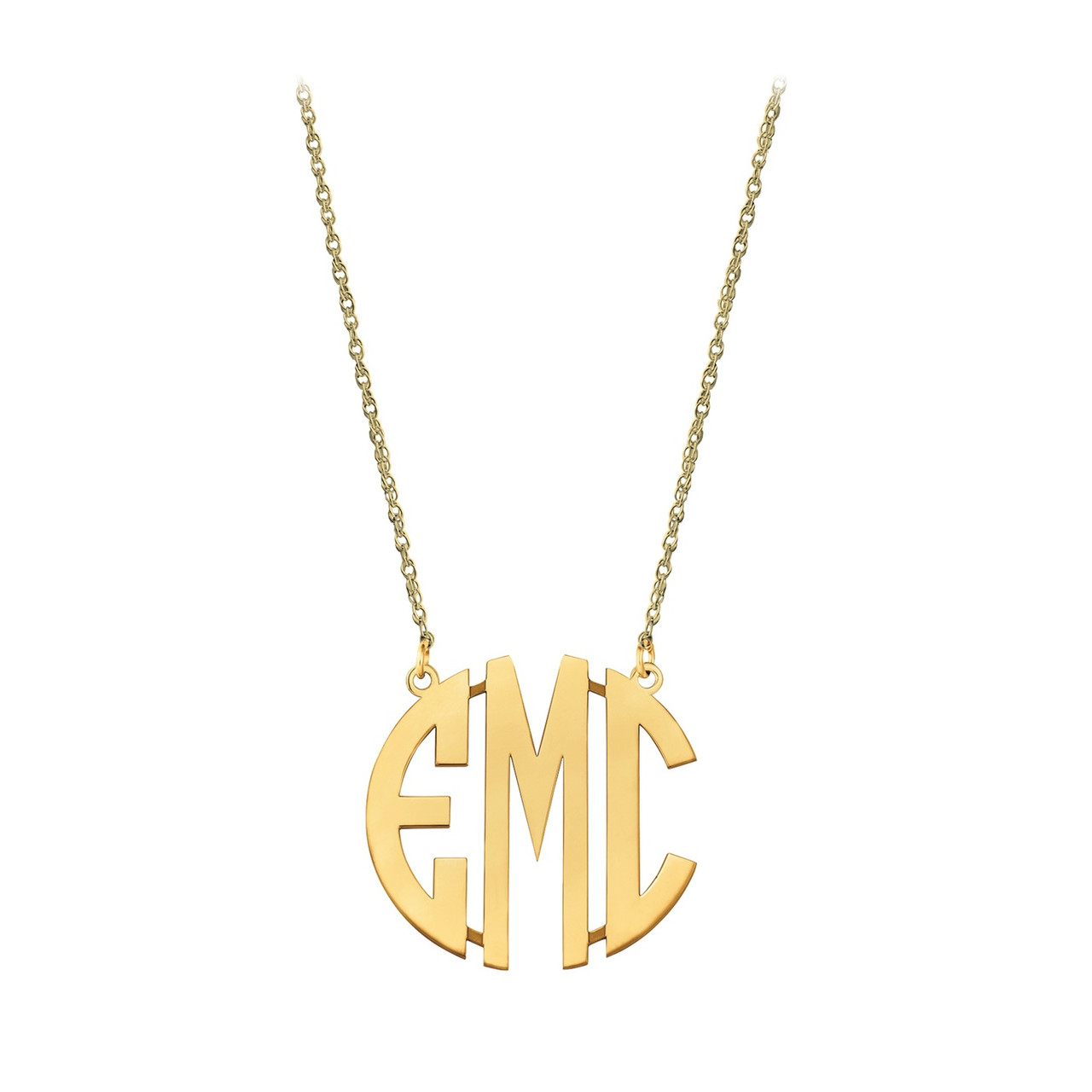 Small 10K Gold Block Letter Monogram 