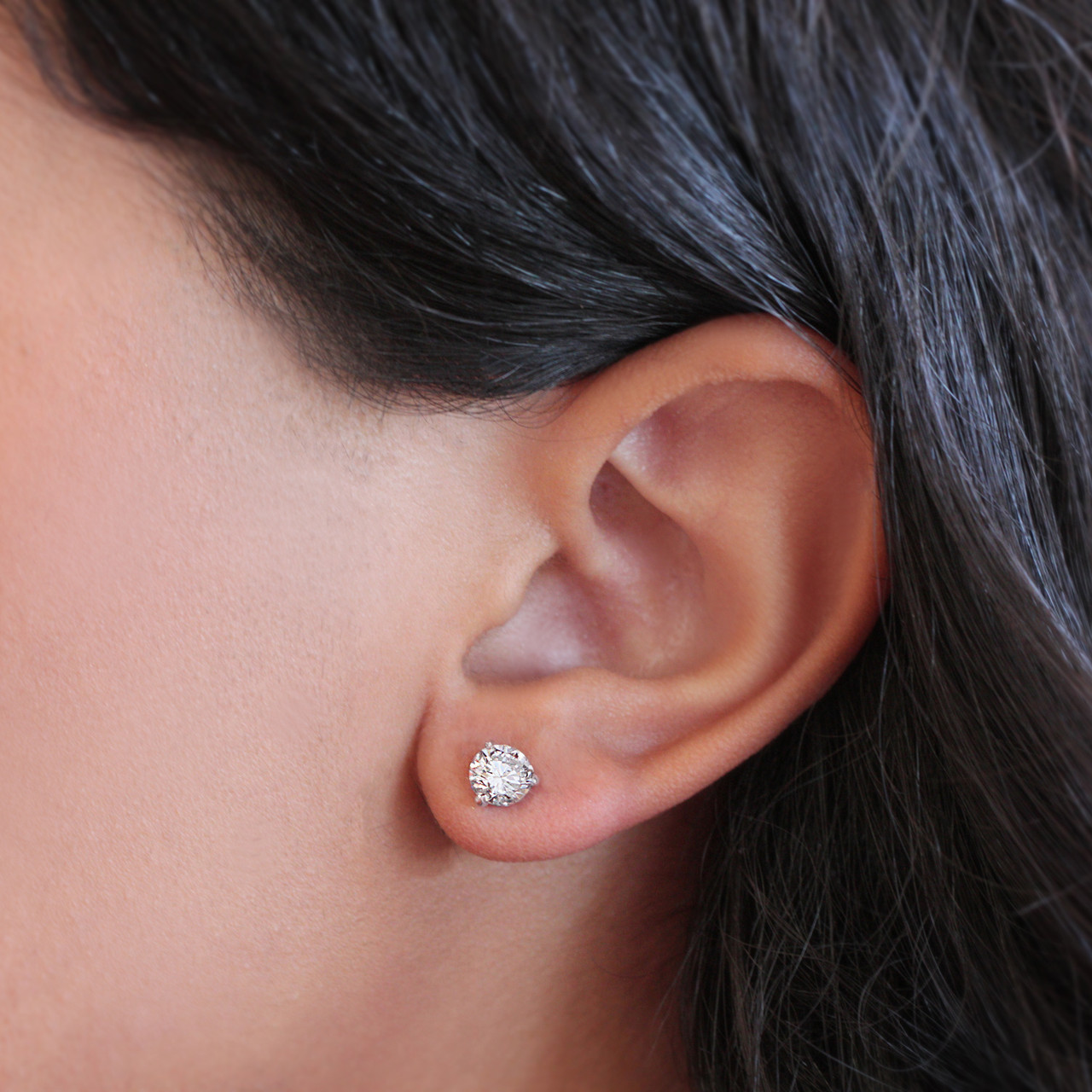 14k White Gold 1.50ctw Lab Grown Diamond Stud Earrings