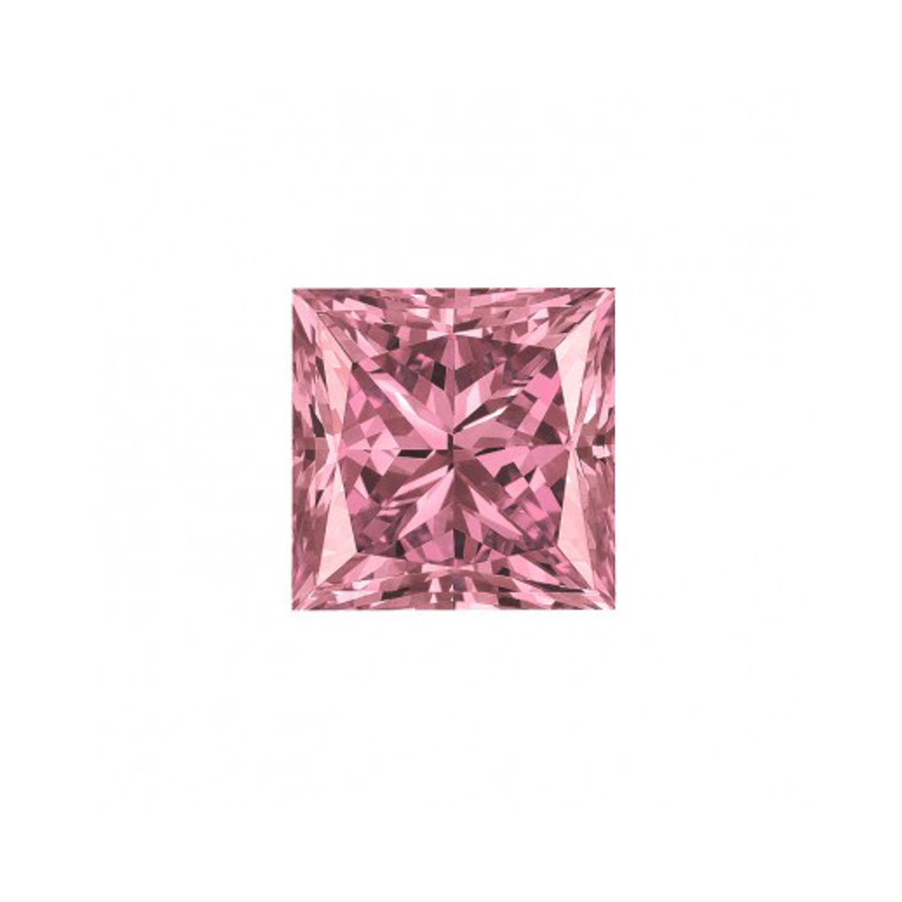Pure Grown Diamond - 1.05ct Princess Cut Fancy Intense Pink