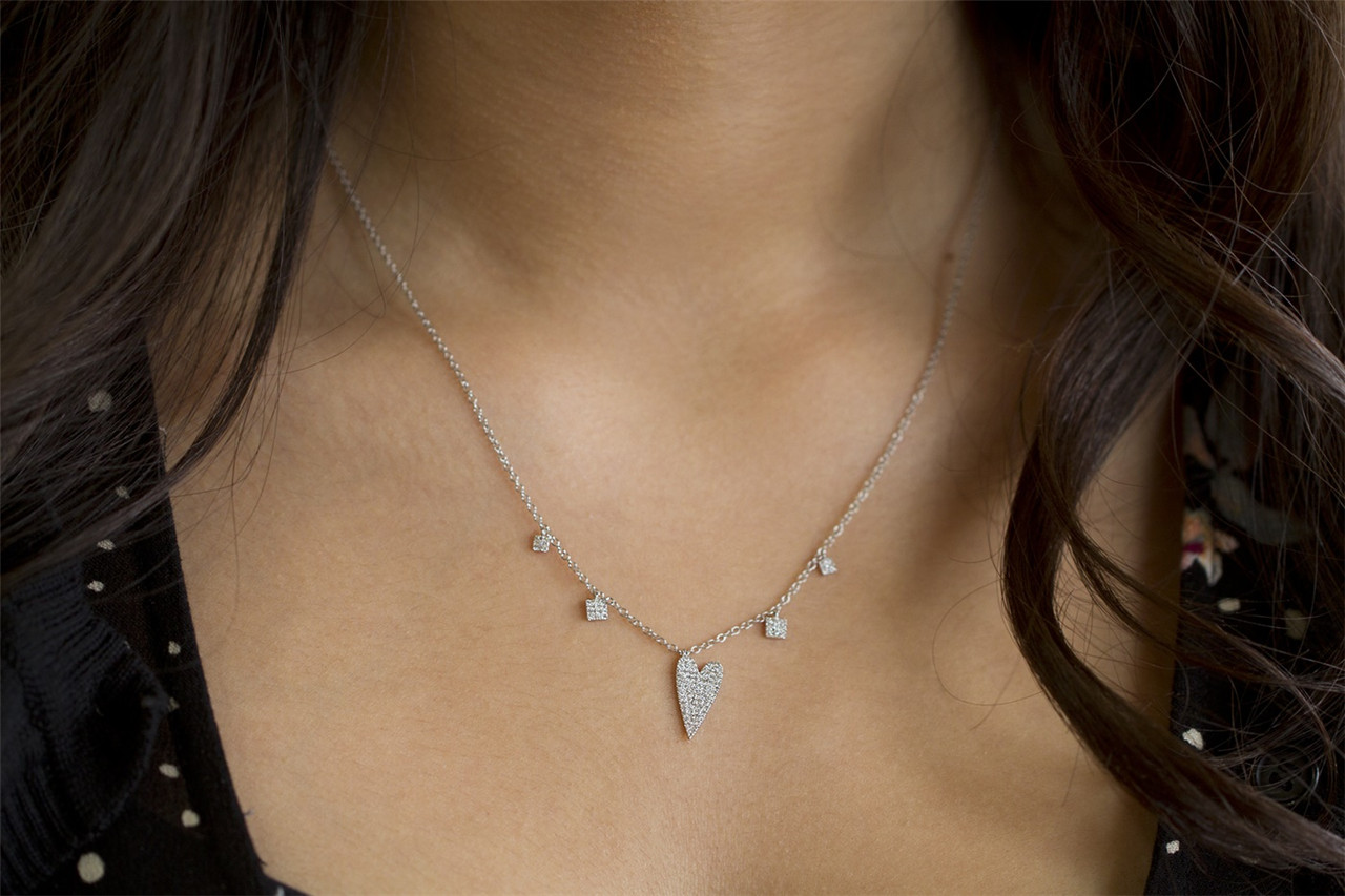 Meira T. Dainty Diamond Butterfly Necklace 001-160-00022 | Peran & Scannell  Jewelers | Houston, TX