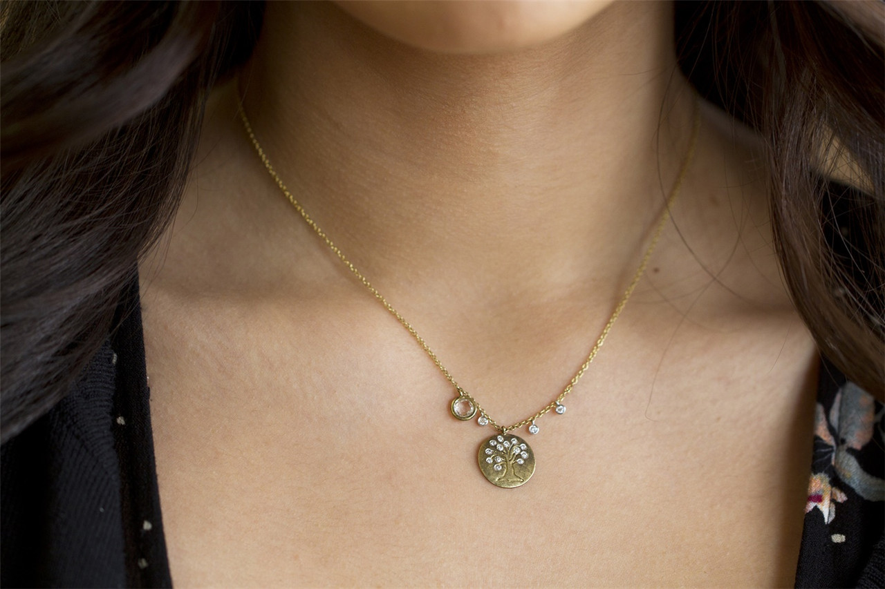 Meira T Dainty Moon Star and Eye Charm Necklace – Meira T Boutique