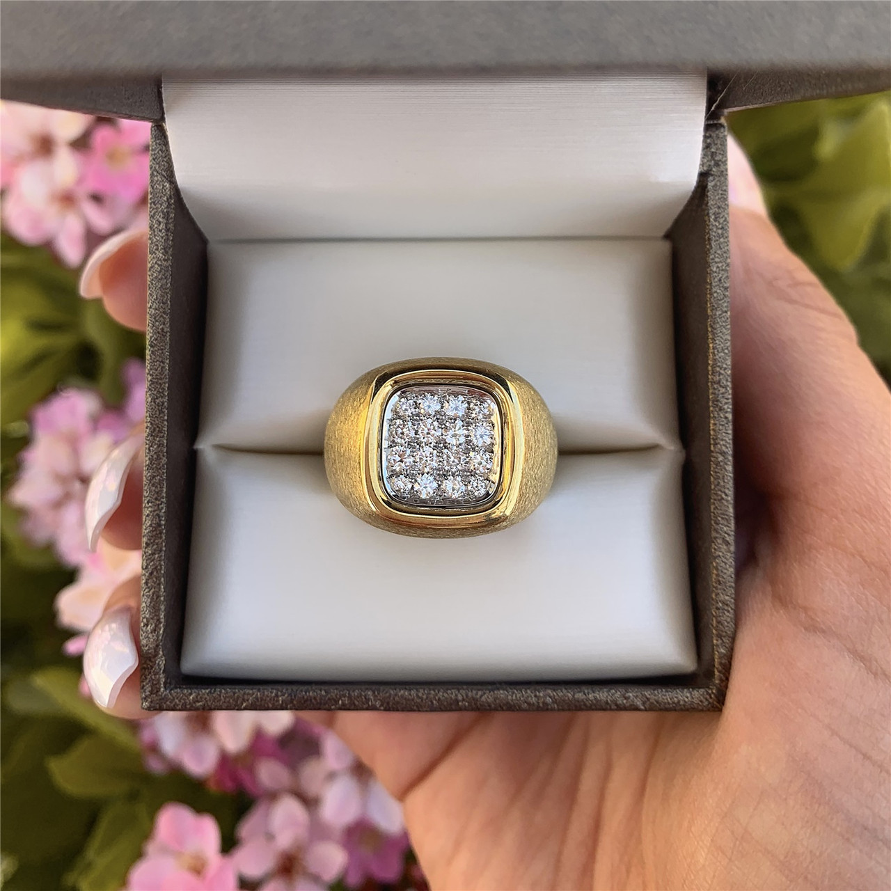 Sonoma Emerald Cut Diamond Ring in 22K Apricot Gold – Reinstein Ross