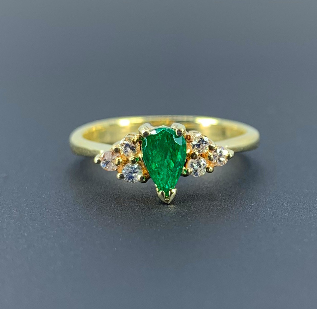 estate emerald and diamond ring