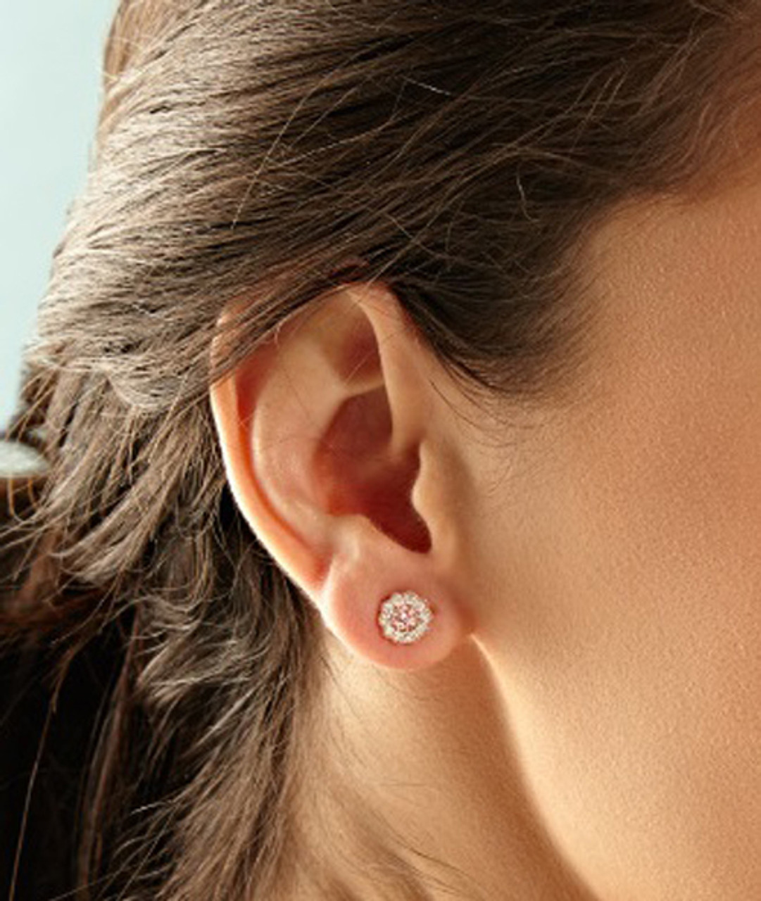 14K Solid Rose Gold Star Earring Set