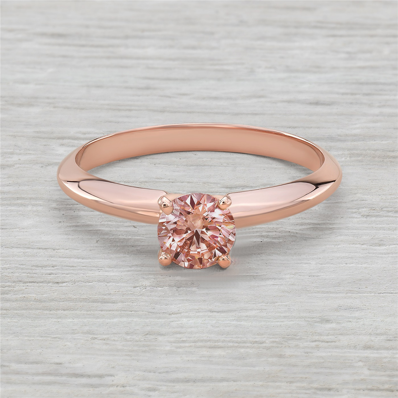 diamond and pink engagement ring