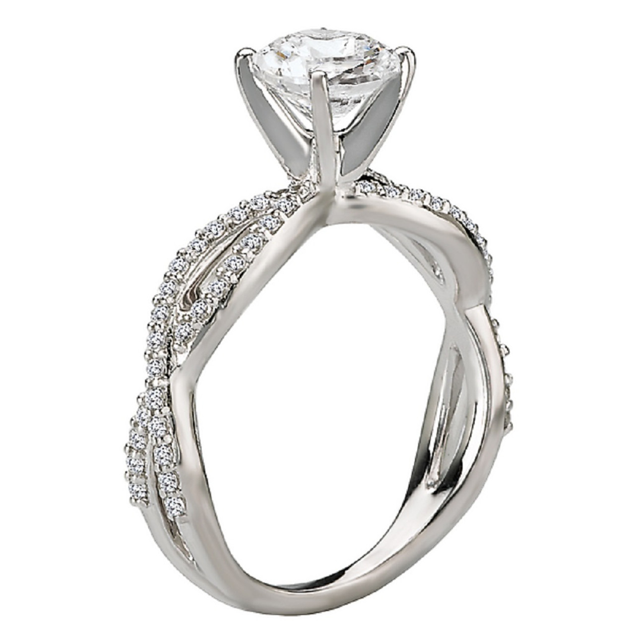 18k White Gold And Diamond Infinity Engagement Ring By Romance