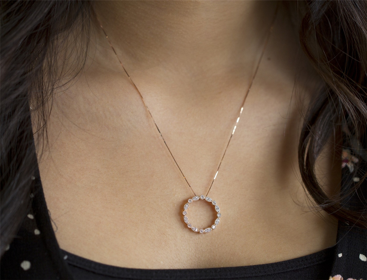 Buy Peony Dew Pendant Necklace In Rose Gold Plated 925 Silver from Shaya by  CaratLane