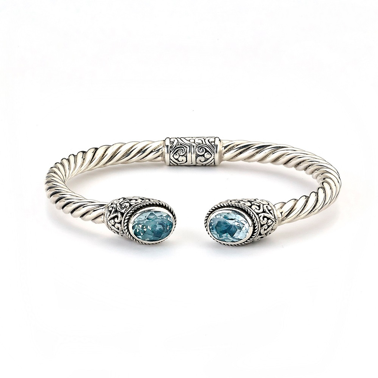 アクセサリー vintage stone embedded silver bangle Sterling Hinged Bangle Bracelet with Engraved Design Swoops