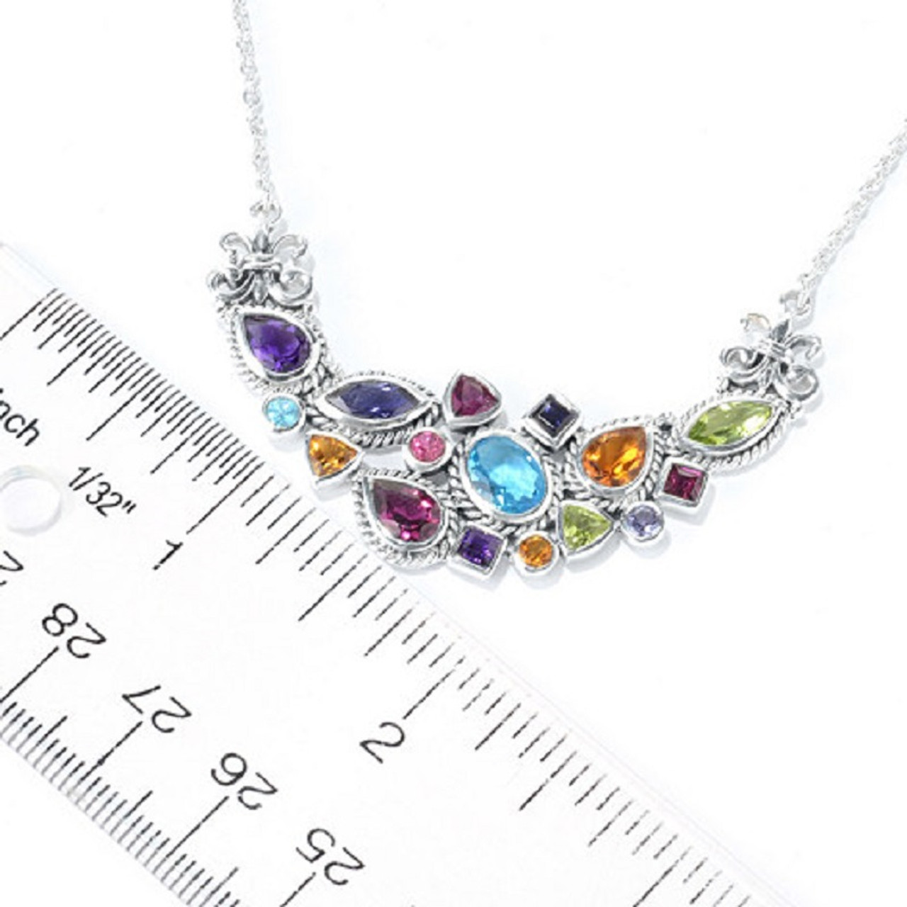 Gold Multi Gemstone Necklace By Argent of London | notonthehighstreet.com