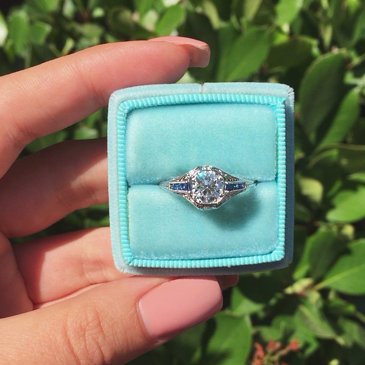 2 CT Asscher cut moissanite engagement ring for women, 1920s Vintage Estate  Ring | eBay