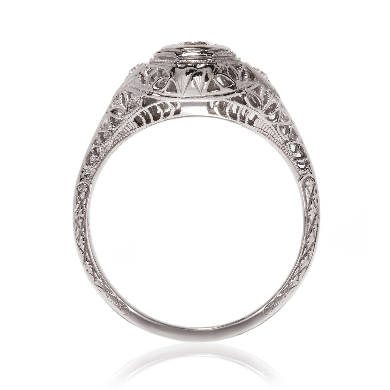 antique diamond filigree ring