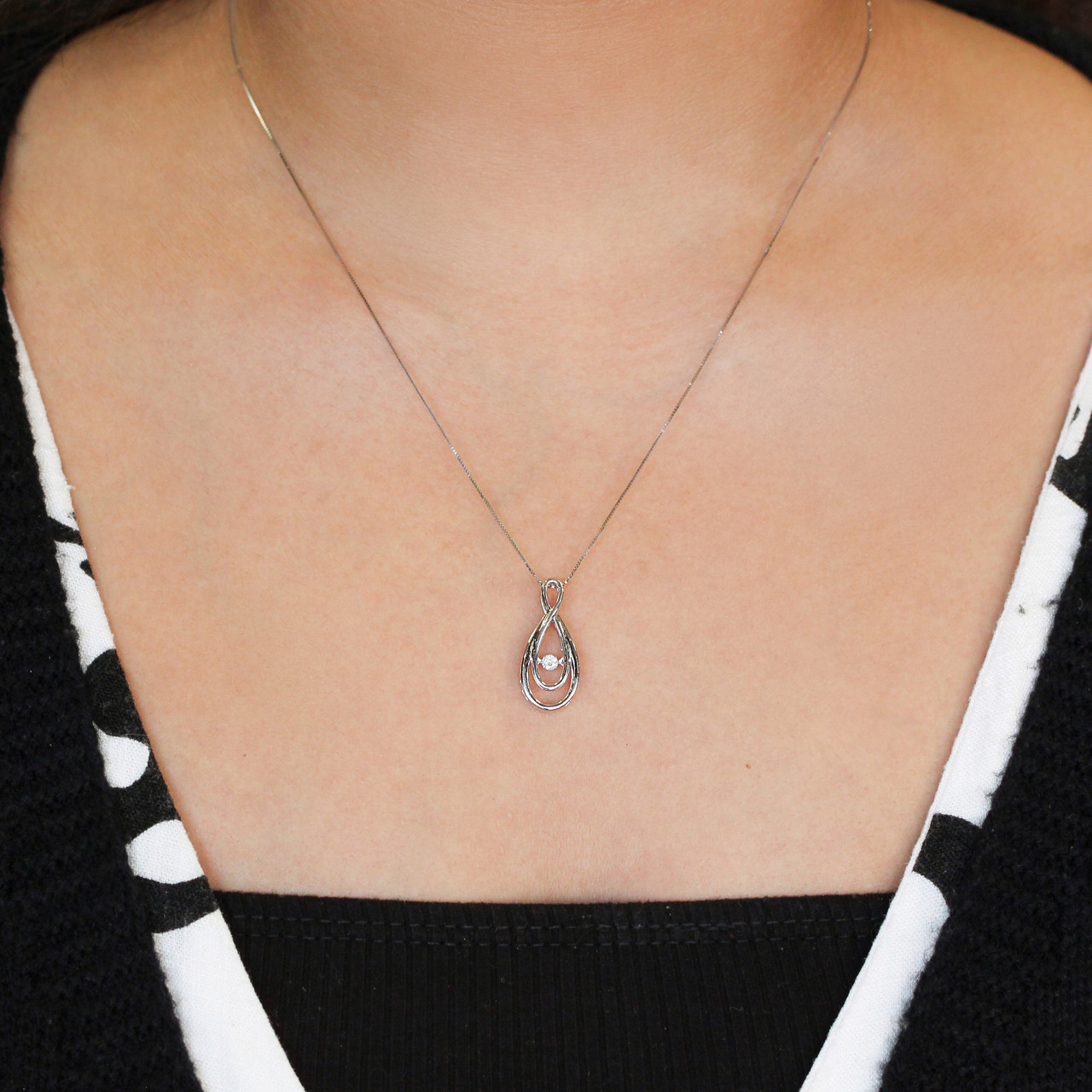 Rhythm of Love Diamond Pendant Infinity Diamond Pendant