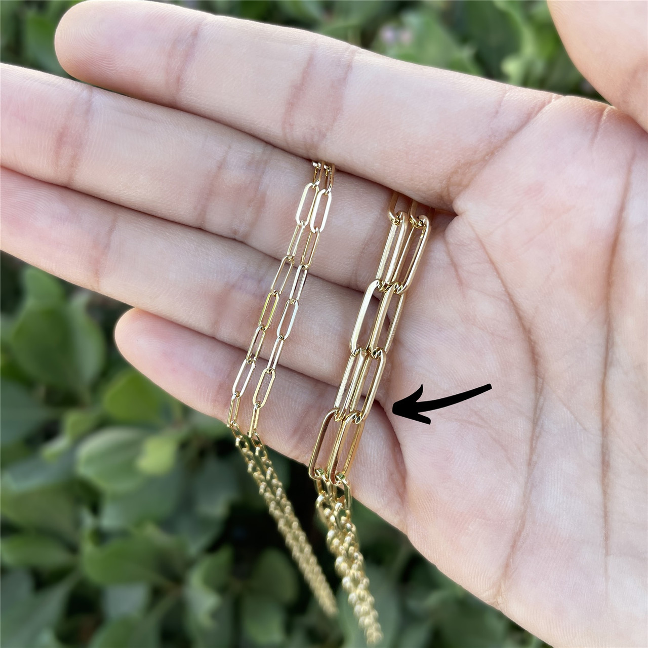 yellow gold paperclip chains 2 34723.1649709428