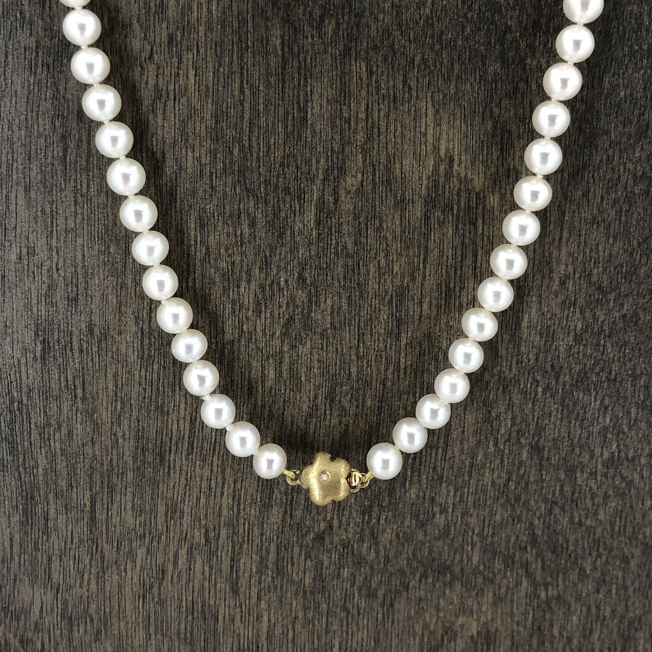 Set of Necklace and Bracelet Vintage Freshwater Pearls 14K Clasp 3 Multi  Strand