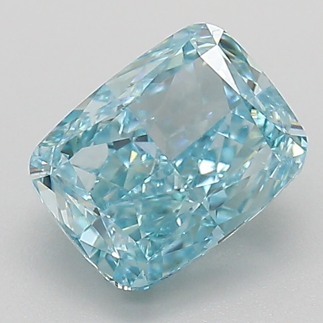 1.42ct Lab Grown, Cushion Cut, Fancy Intense (Ice) Blue Diamond