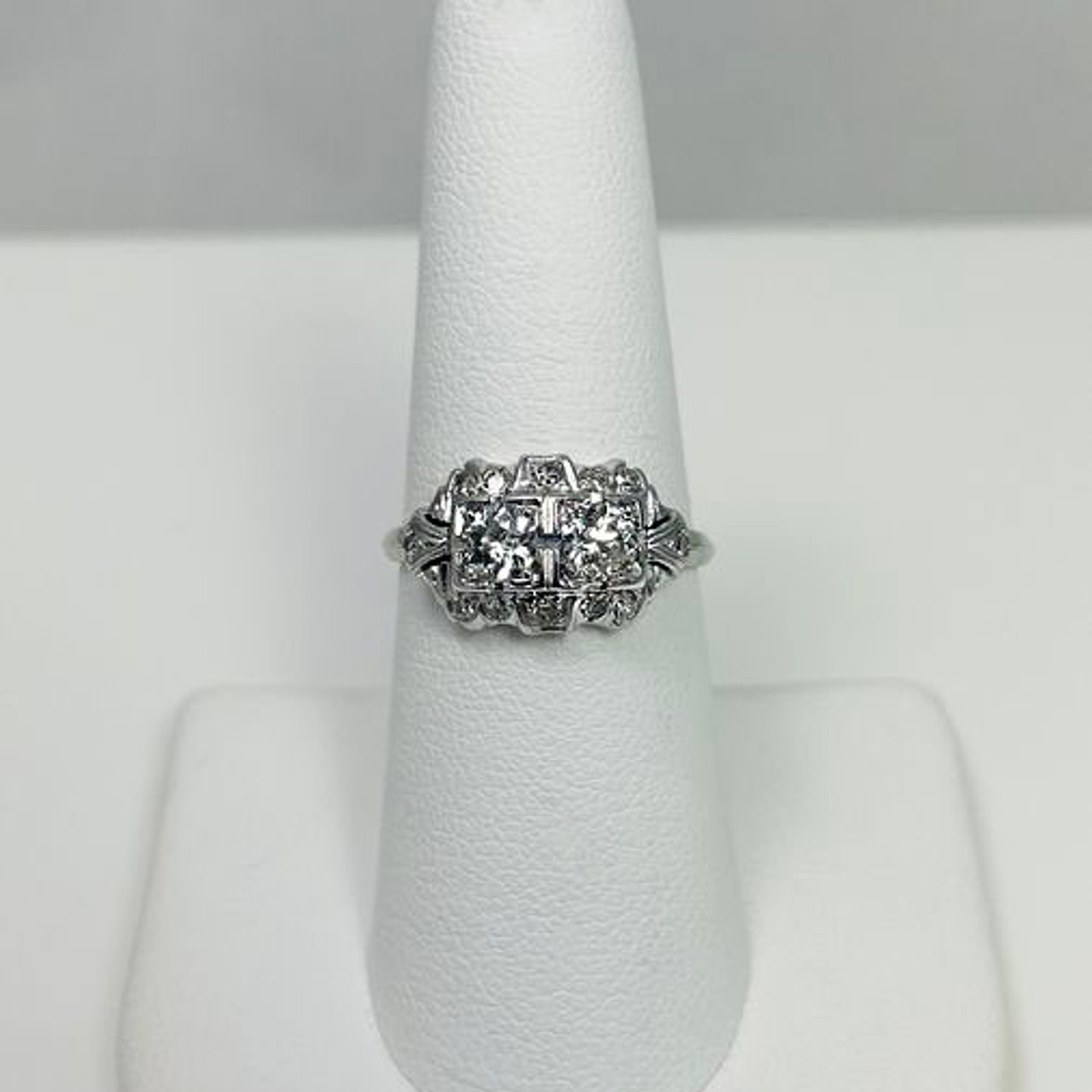 Art Deco .30ct Diamond 'Toi et Moi' Ring – Butter Lane Antiques