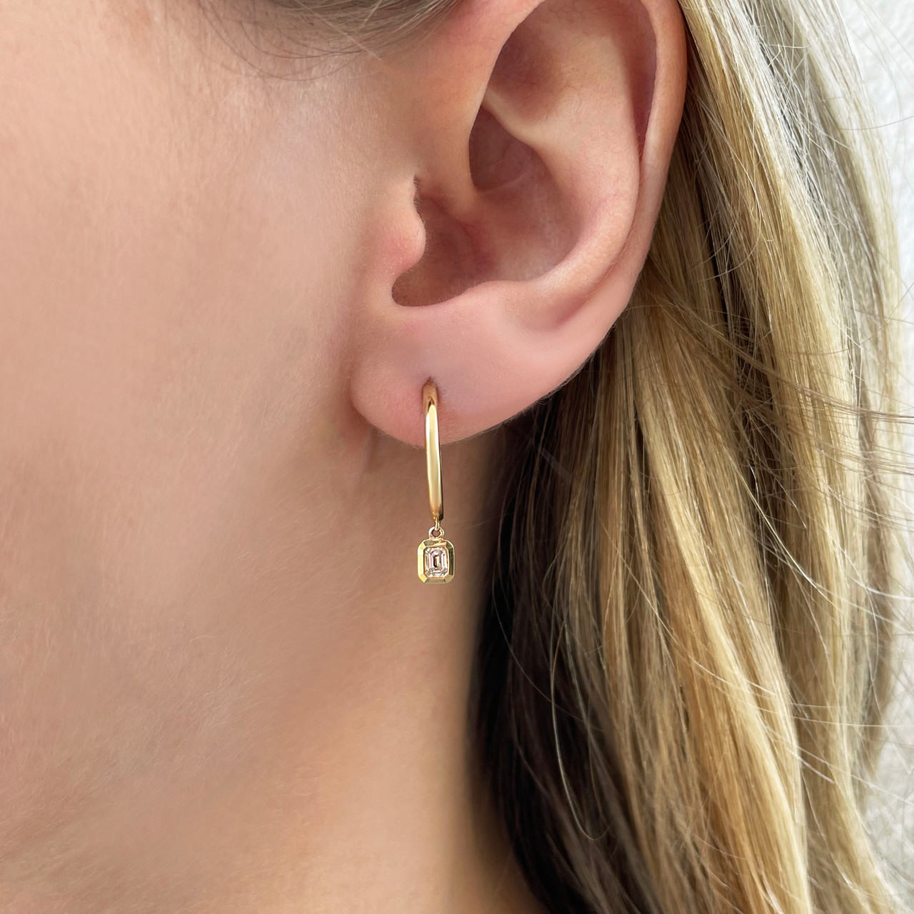Night Stars Gold Dangle Earrings-Candere by Kalyan Jewellers