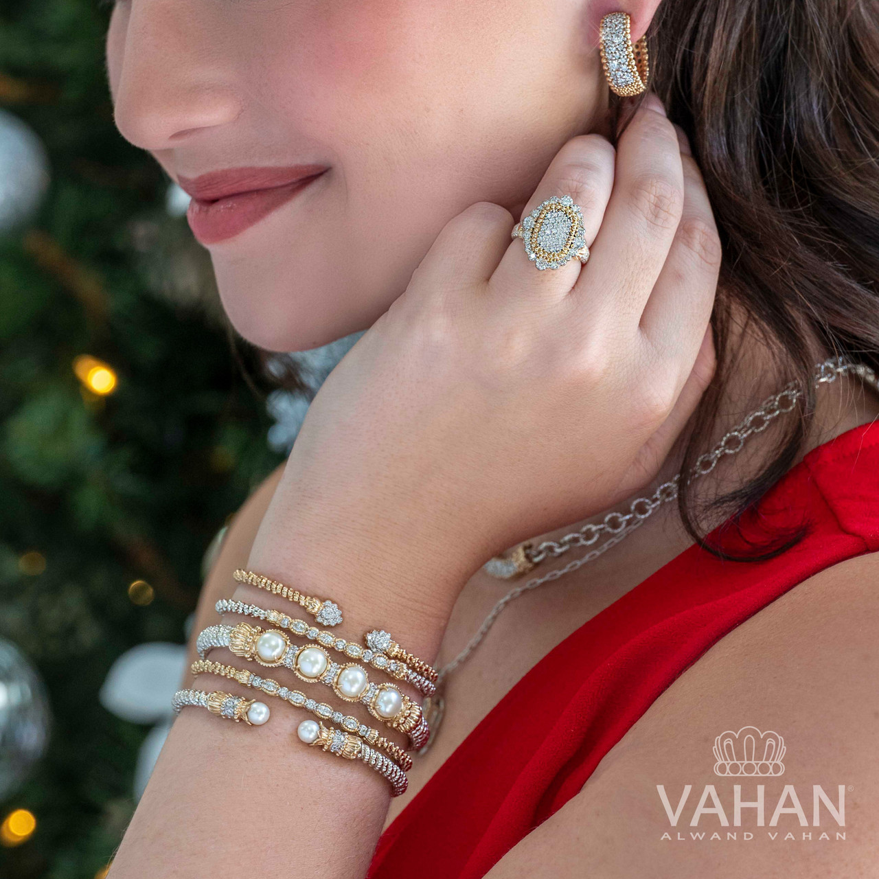 Bracelet En Argent 925 Avec Diamants Marquise - 0.25 Carat - Style Chaîne Laiton - 7.25 Pouces
