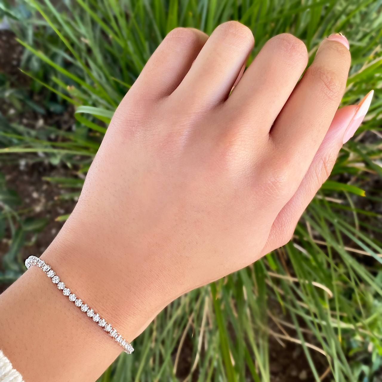 Top Quality 1.15ctw Lab-Grown Diamond Tennis Bracelet (only $385)